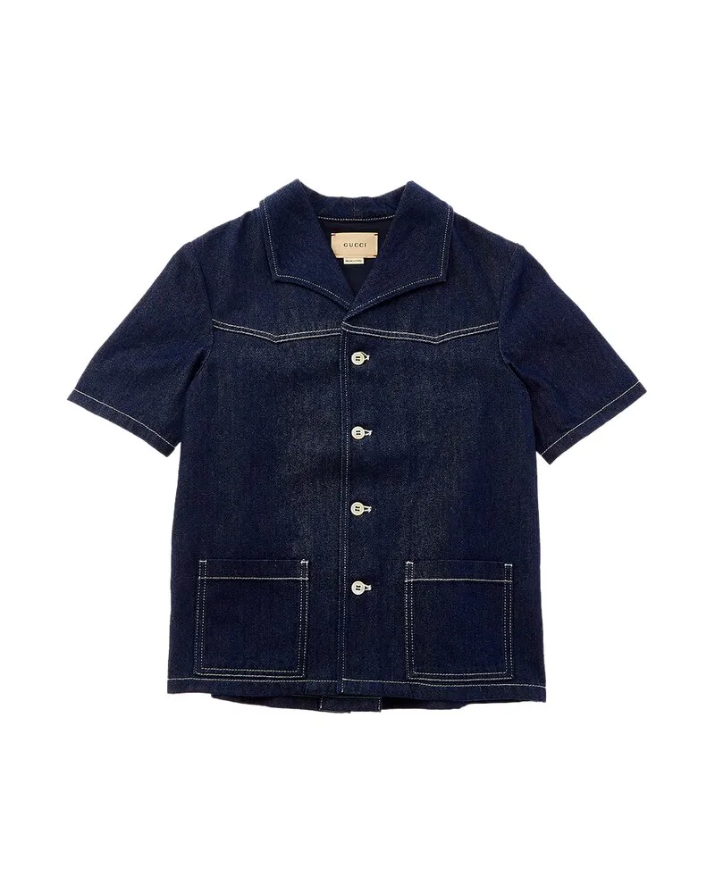 Gucci 1921 Denim Shirt Blue