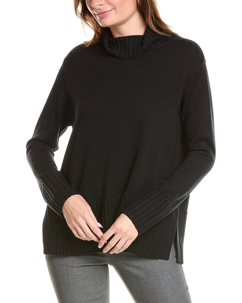Eileen Fisher Turtleneck Wool Pullover Nocolor