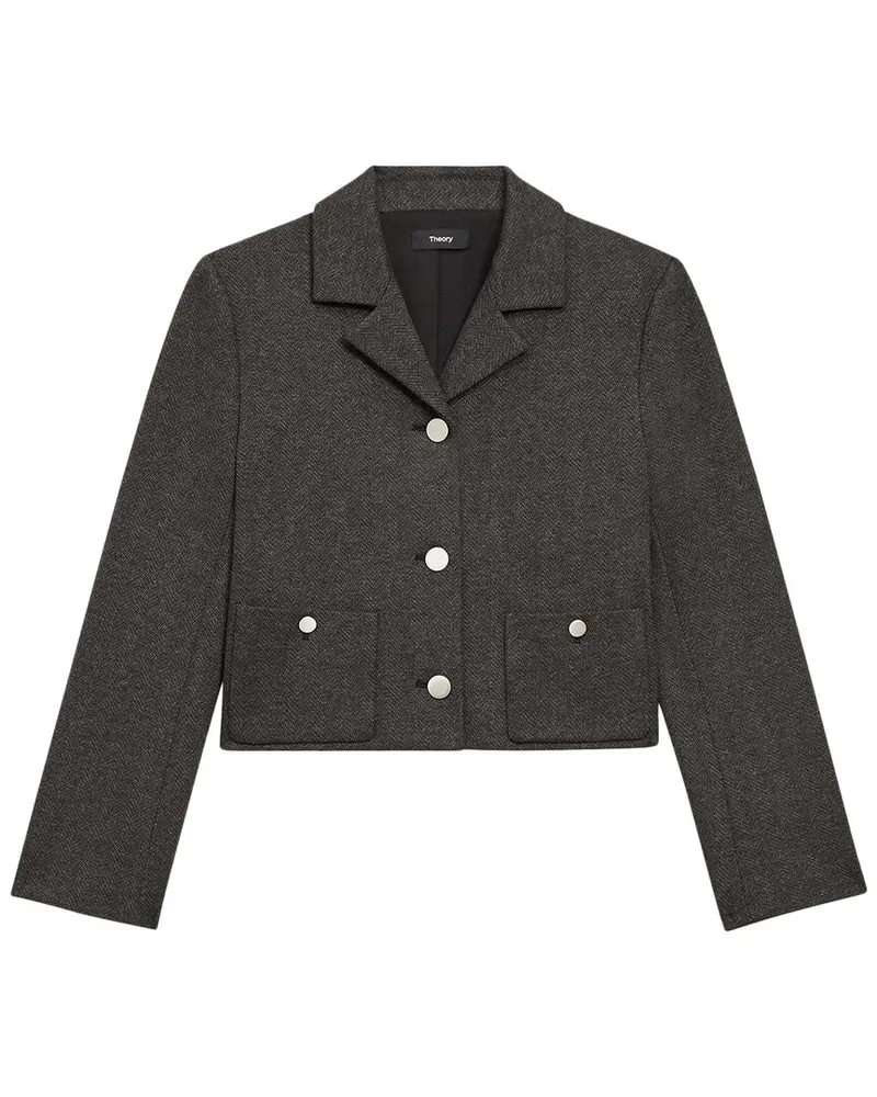 Theory Knit Boxy Crop Jacket Nocolor