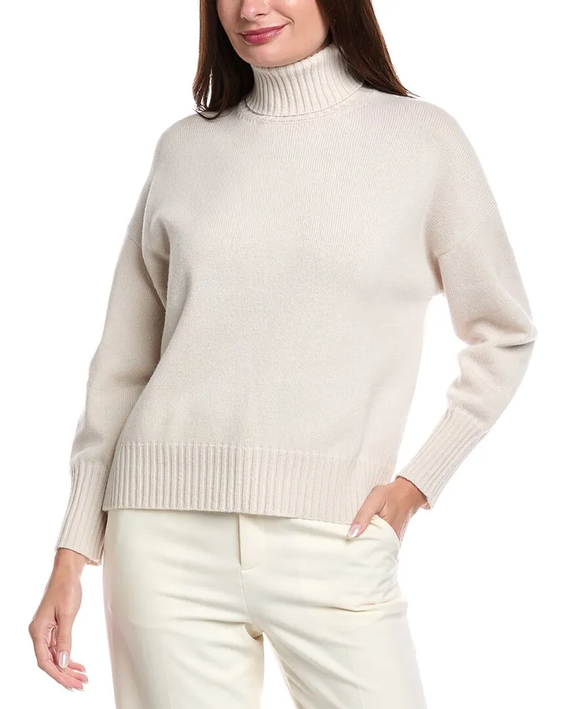Peserico Wool, Silk, & Cashmere-Blend Sweater Beige