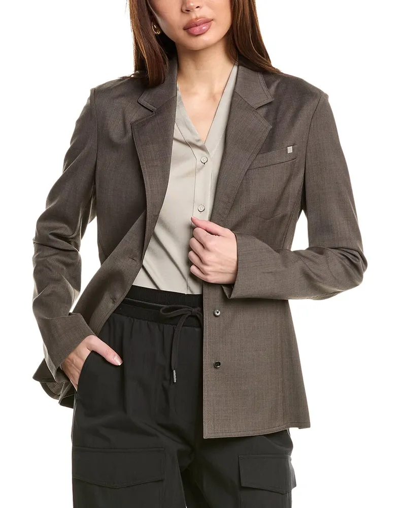 Helmut Lang Combo Wool Shirt Brown