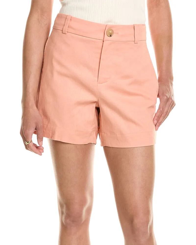 Vince Casual Linen-Blend Short Orange