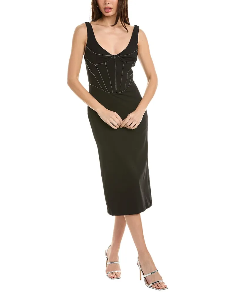 ET OCHS Valerie Midi Dress Black