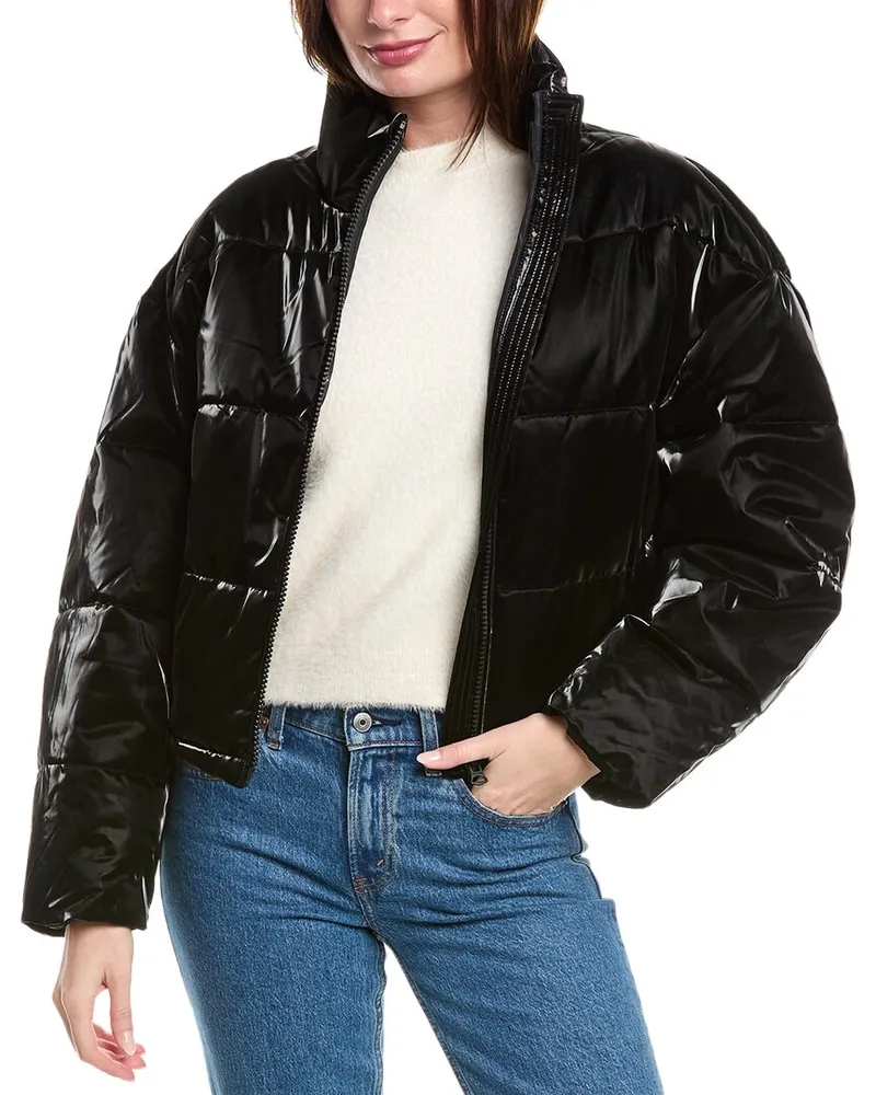 HUDSON Jeans Quilted Puffer Coat Black