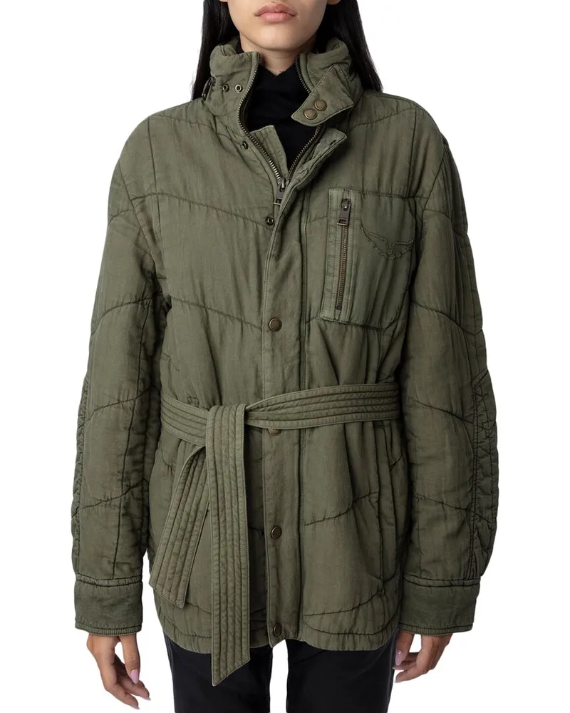 Zadig & Voltaire Kalice Twill Coat Green