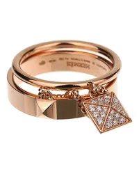 Hermès Hermes 18K Rose Gold 0.15 ct. tw. Diamond Clou d'H Ring (Authentic Pre-Owned 