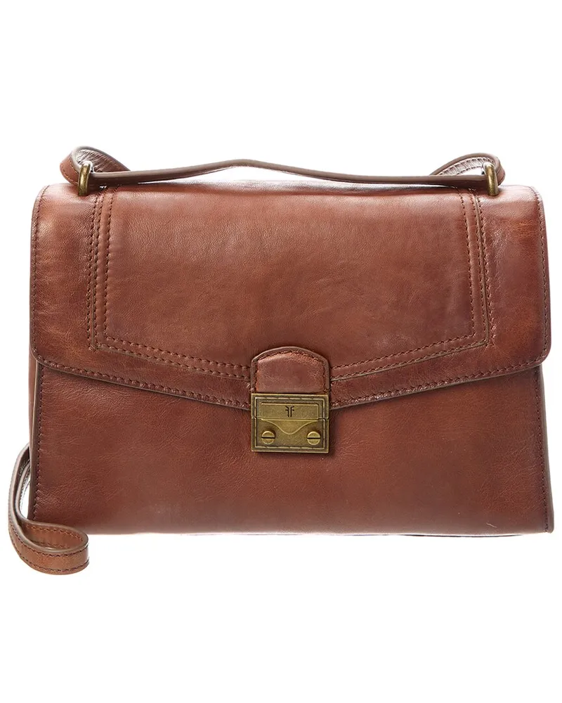 Frye Alex Flap Leather Shoulder Bag Brown