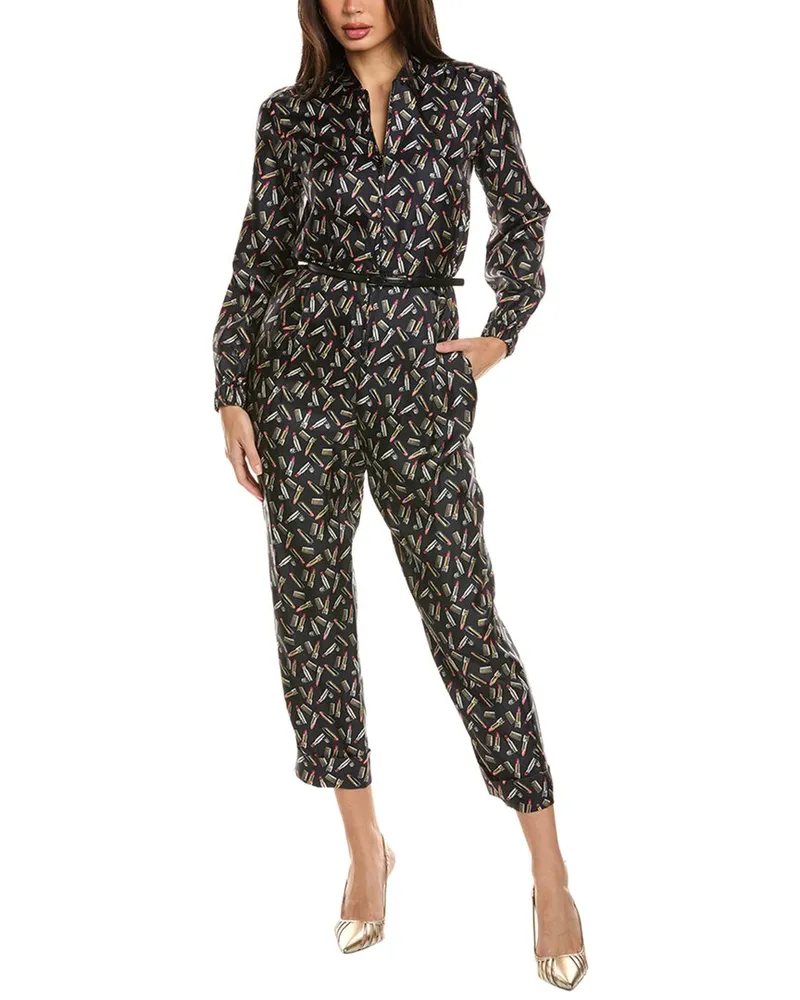 Max Mara Mara Silk Jumpsuit Black
