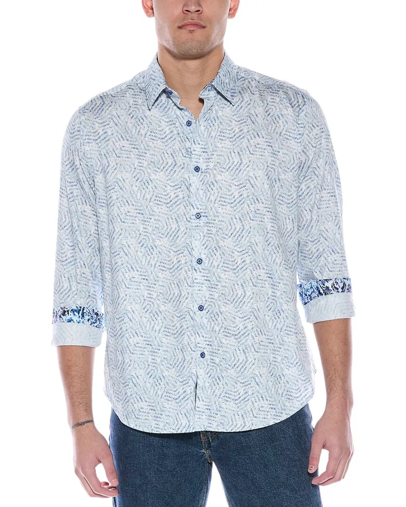 Robert Graham Belvin Classic Fit Woven Shirt Blue