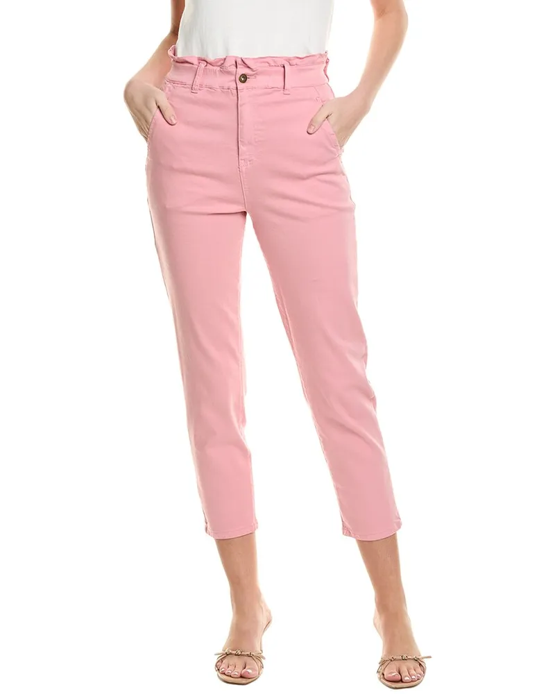 1.STATE Fly Front Paperbag Pant Pink