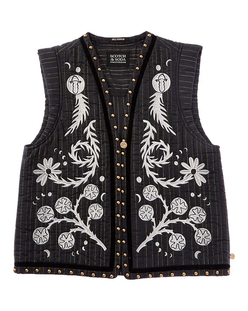 Scotch&Soda Mystic Embroidered Vest Gray