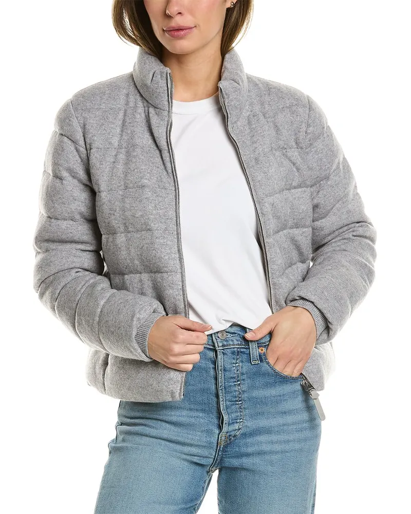 Mackage Melia Wool & Cashmere-Blend Down Jacket Grey