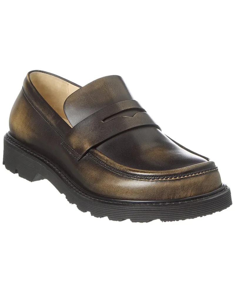 Loewe Chunky Leather Loafer Brown