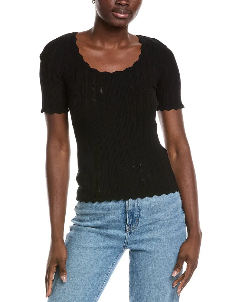 7 for all mankind Knit T-Shirt Black