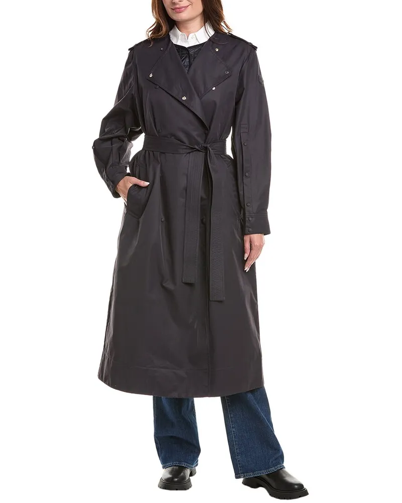 Moncler 2pc Trench Coat Black