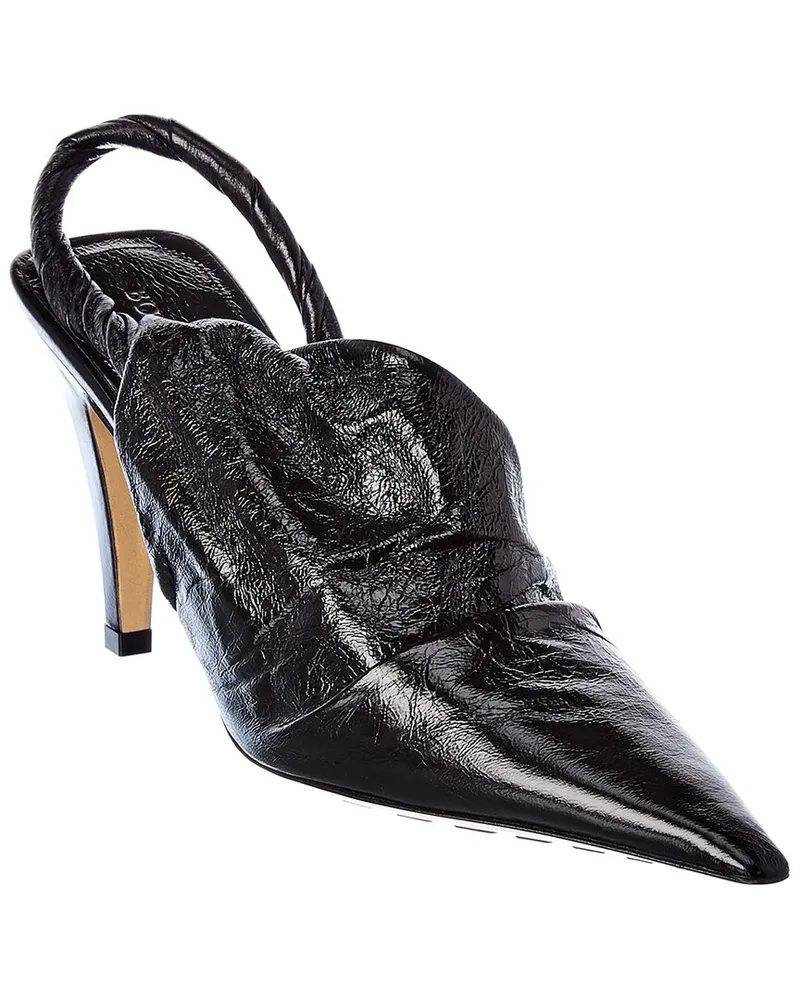 Bottega Veneta The Point Leather Slingback Pump Black