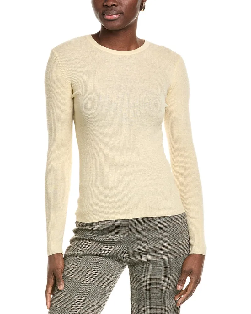 Michael Kors Collection Tissue Hutton Cashmere T-Shirt White