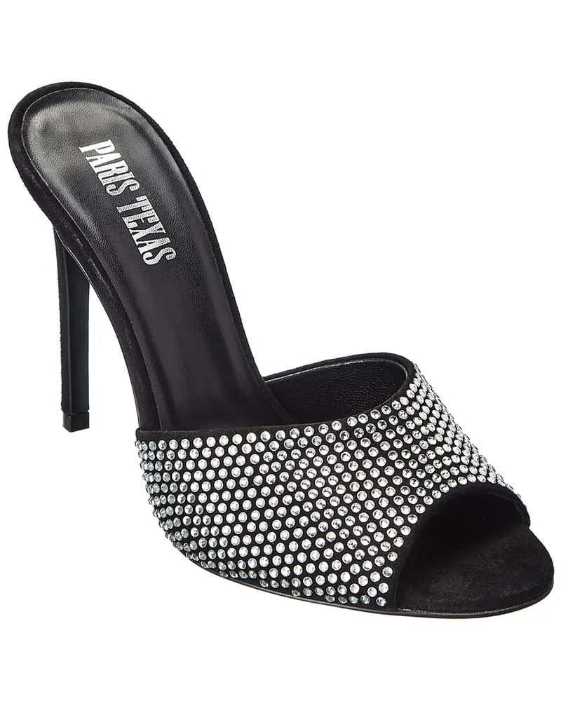 Paris Texas Suede Sandal Black