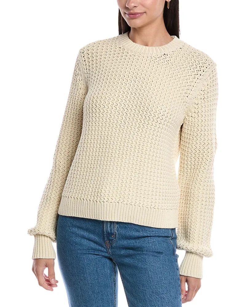 Theory RickRack Stitch Sweater Beige