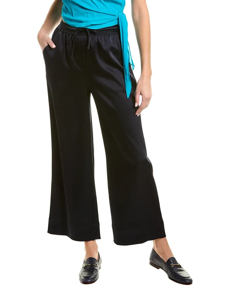 Elie Tahari Satin Wide Pants Blue