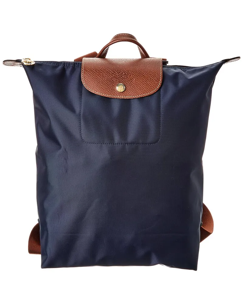 Longchamp Le Pliage Original Medium Canvas Backpack Blue