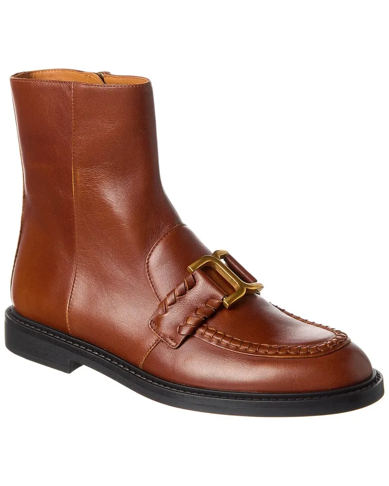 Chloé Marcie Leather Ankle Boot Nocolor