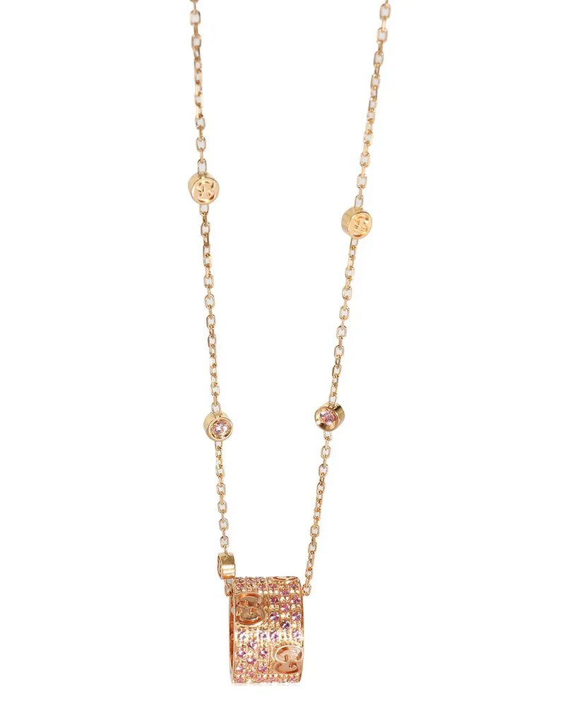Gucci 18K Rose Gold Diamond Sapphire Pendant (Authentic Pre-Loved Nocolor