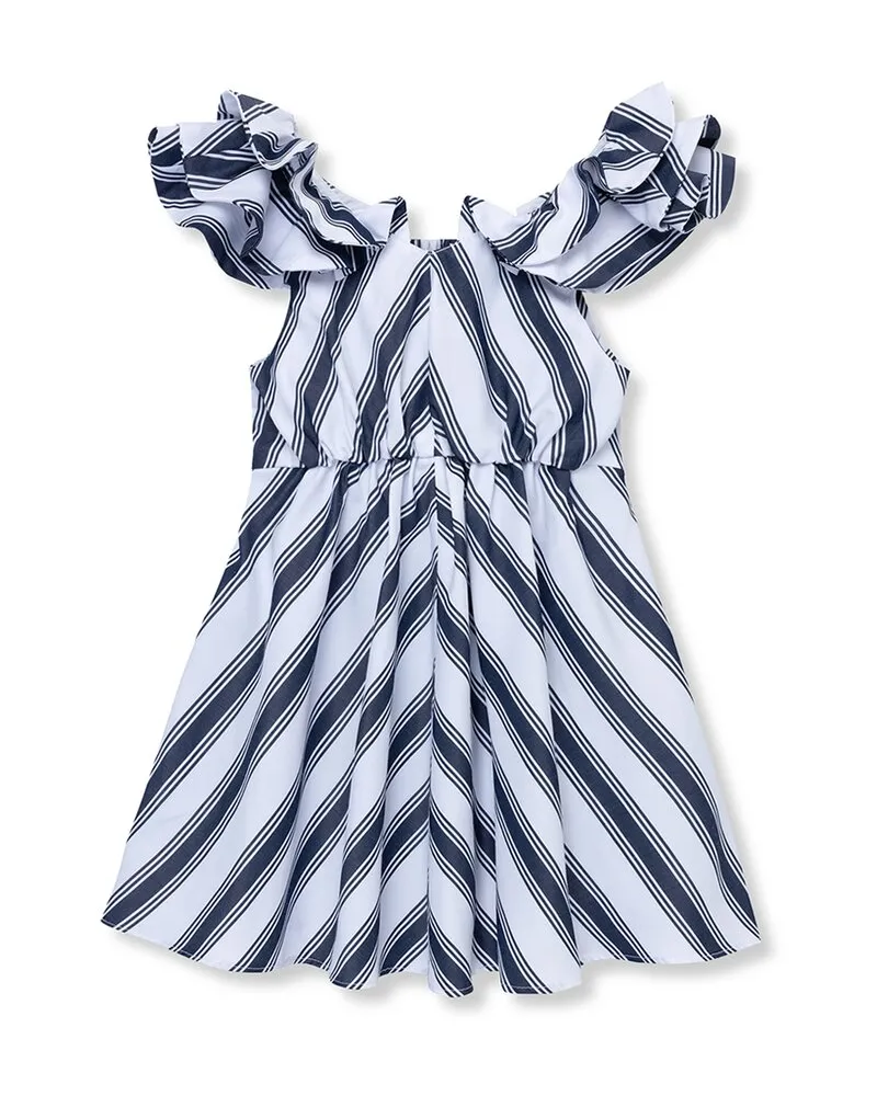 HABITUAL Stripe Ruffle Dress Nocolor
