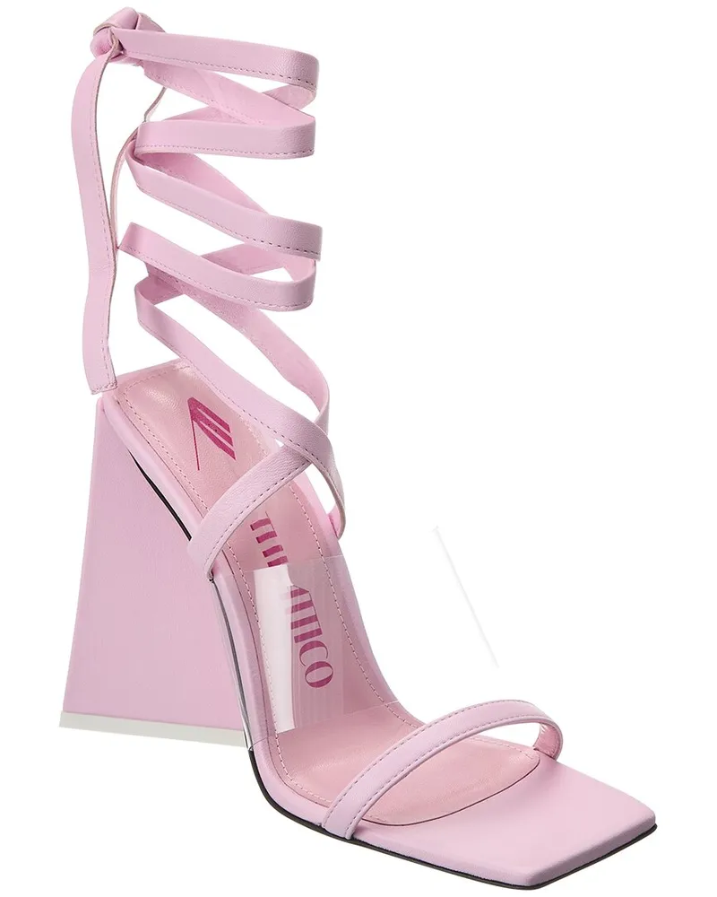 ATTICO Isa Vinyl & Leather Sandal Pink