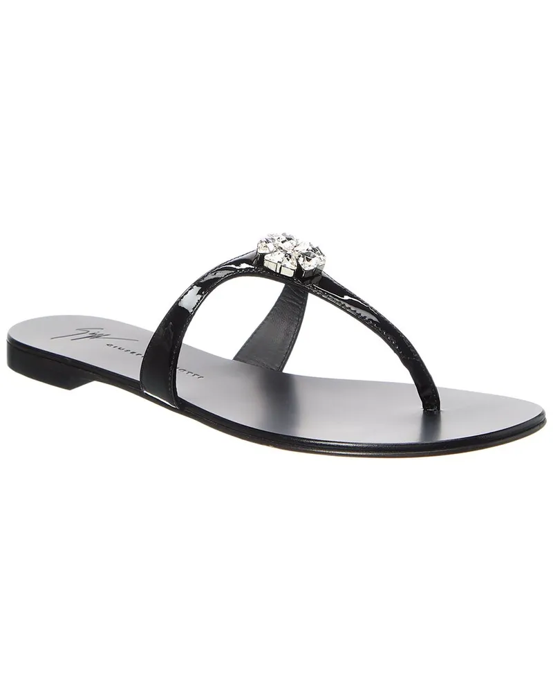 Giuseppe Zanotti Rock Patent Sandal Black