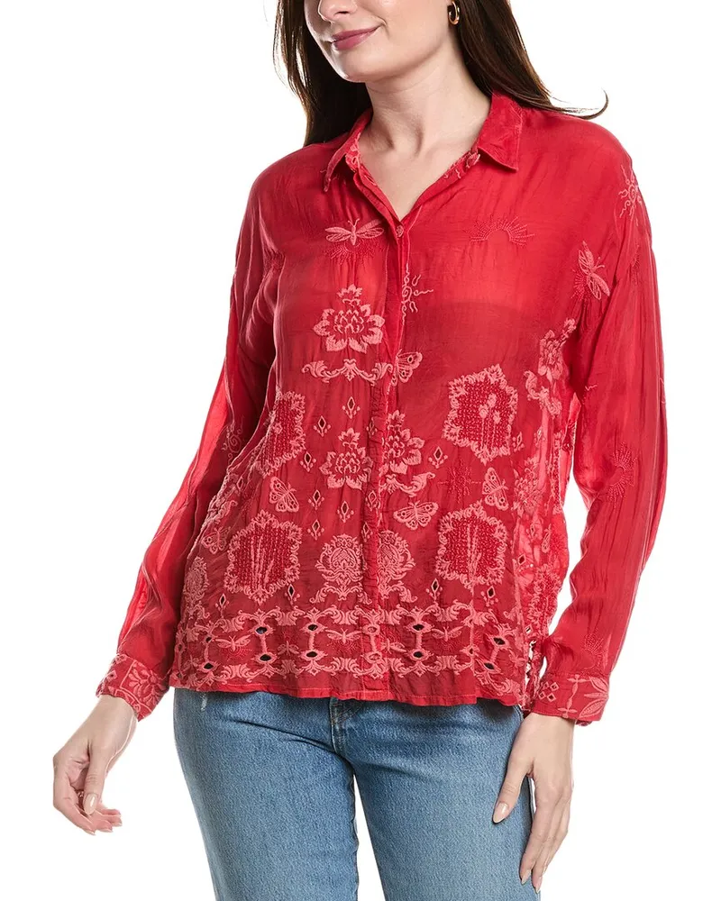 Johnny Was Audrey Tunic Red
