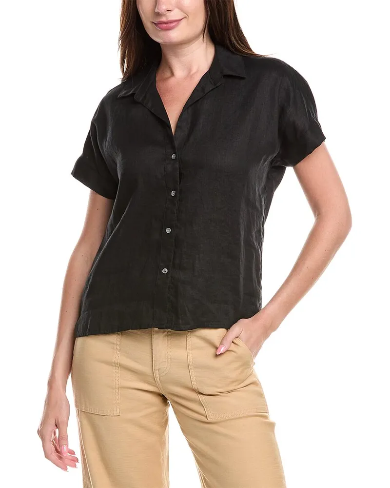 James Perse Linen Shirt Black