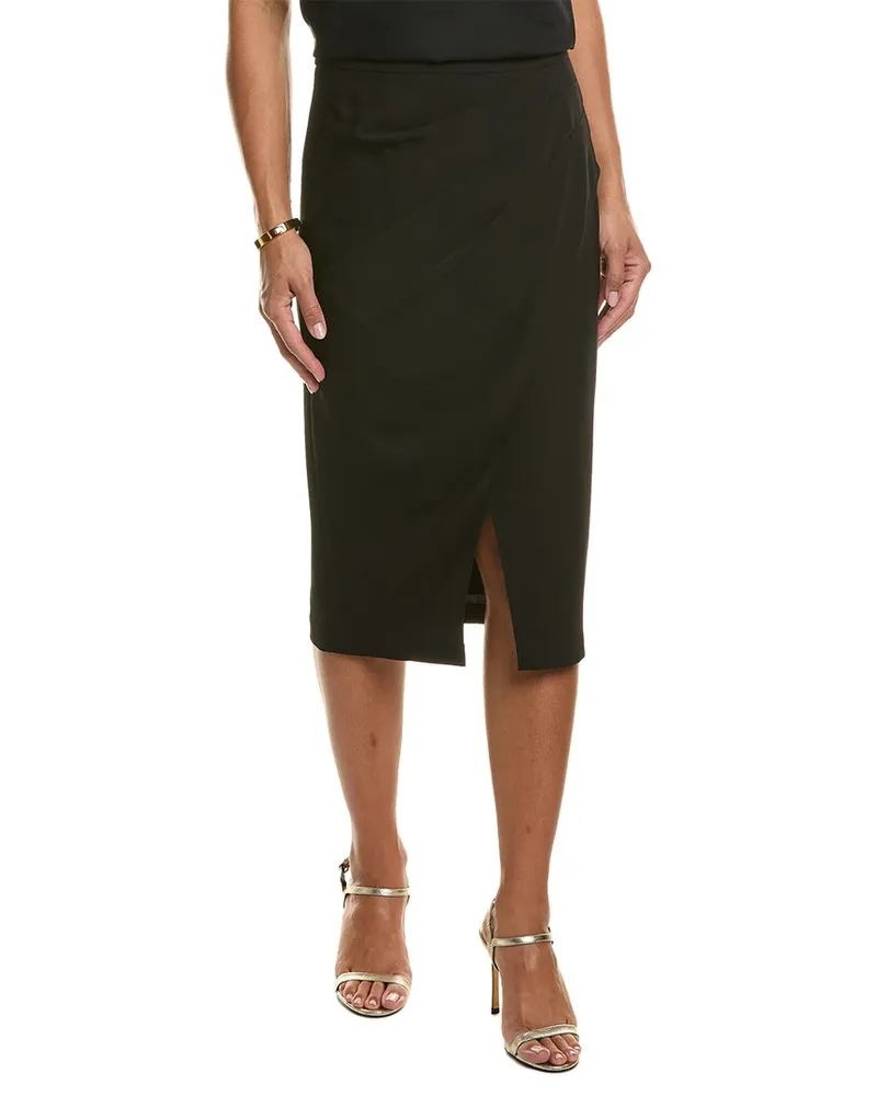 Elie Tahari Draped Front Skirt Black