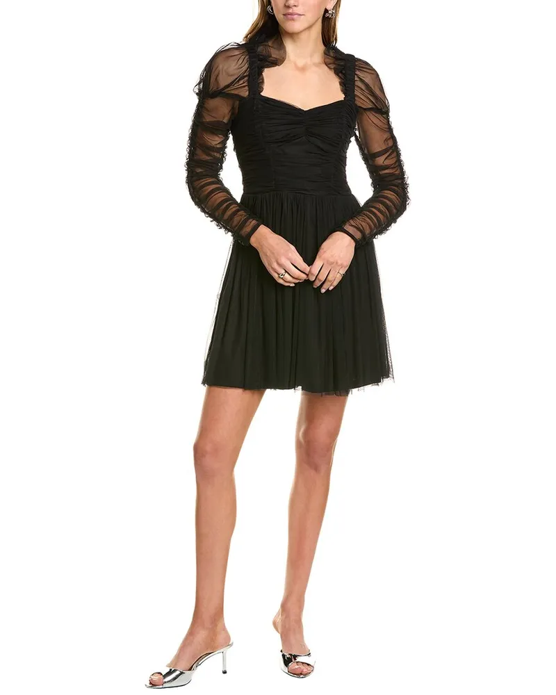 French Connection Edrea Tulle Mini Dress Black