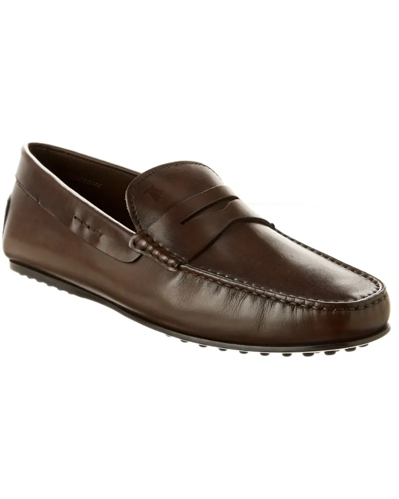 TOD'S TOD’s City Gommino Leather Loafer Brown