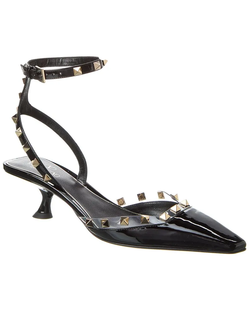 Valentino Garavani Rockstud 50 Patent & Vinyl Pump rockstud Black