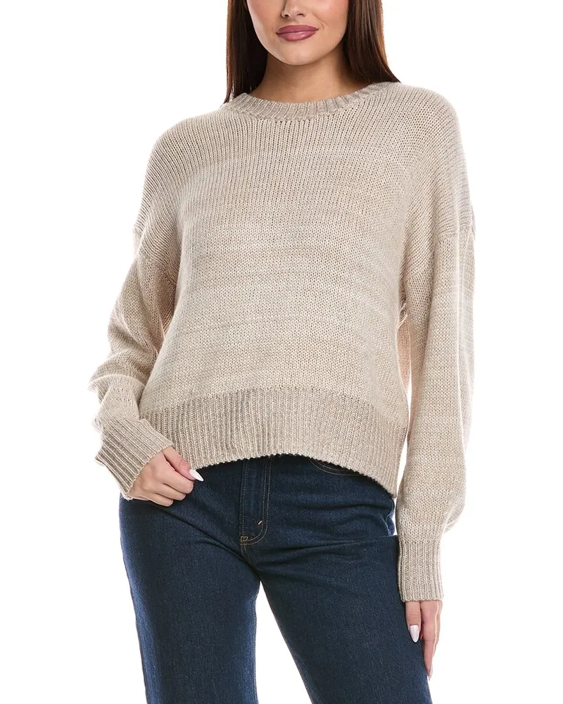 Splendid Lyla Colorblock Wool-Blend Sweater Brown