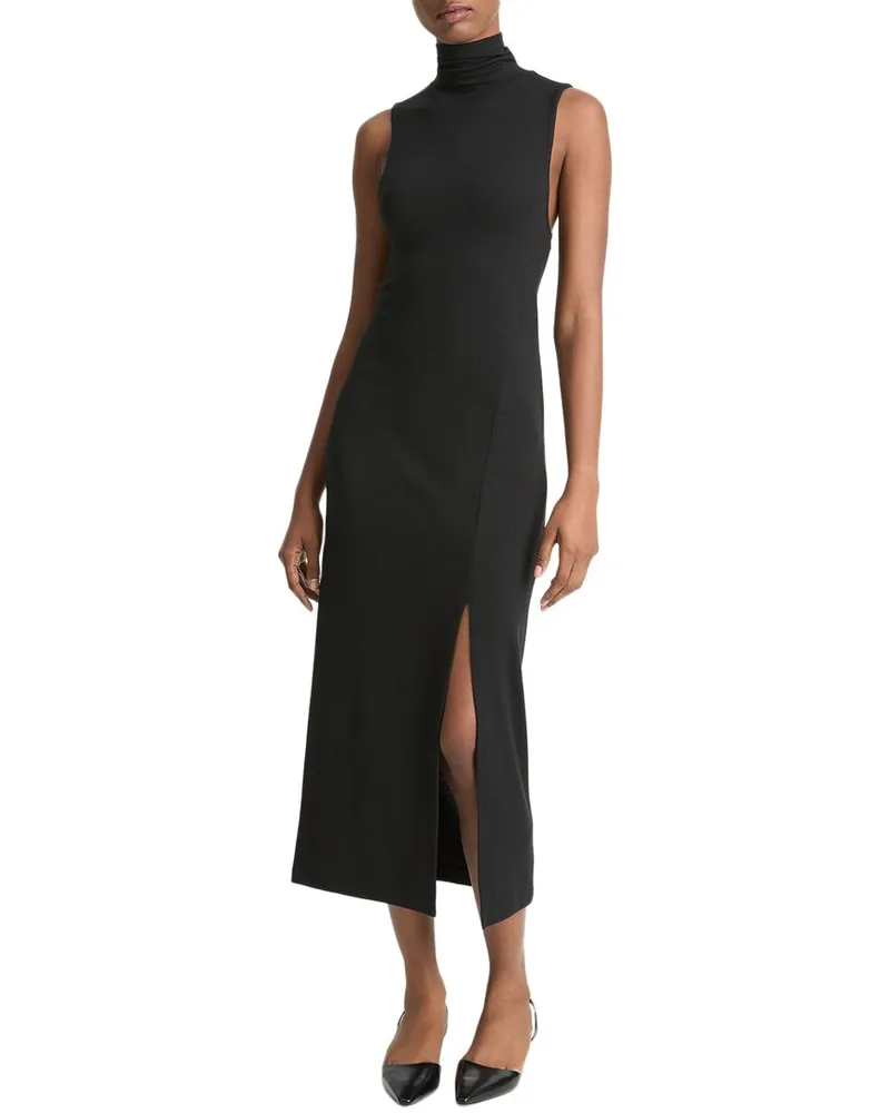 Vince Sleeveless Turtleneck Dress Black