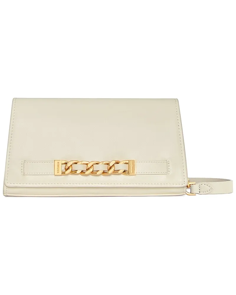 Rebecca Minkoff Curb Link Leather Crossbody White