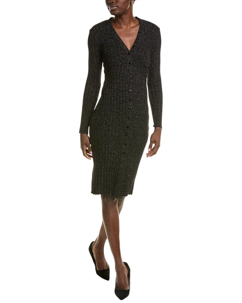 Enza Costa Sweater Rib Midi Dress Black