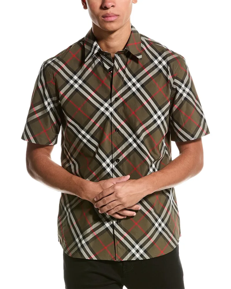Burberry Check Shirt Green