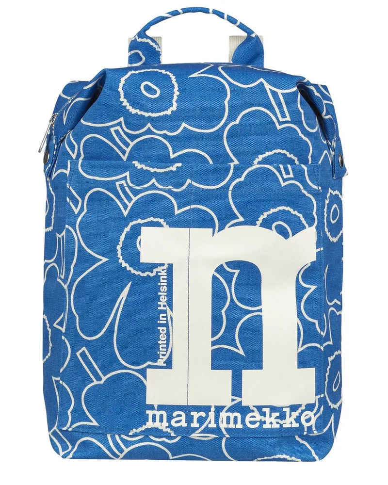 Marimekko Mono Piirto Unikko Backpack Blue