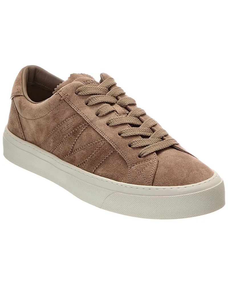 Moncler Monaco2 Suede Sneaker Brown