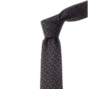 Horsebit Jacquard Silk Tie