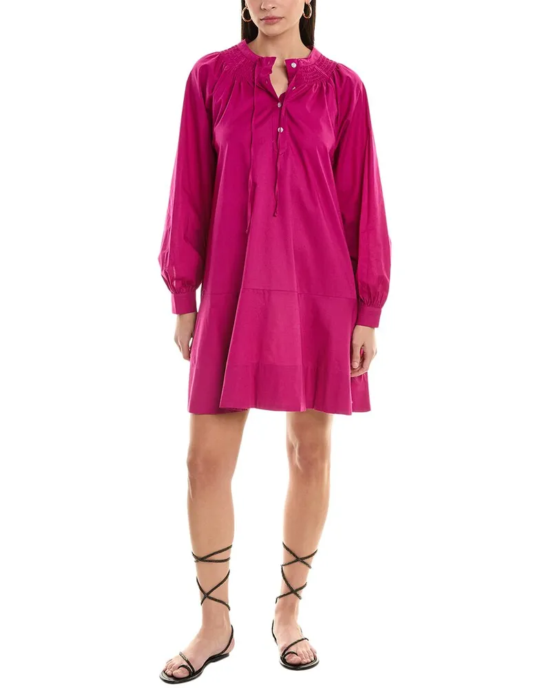 Alpha Studio A-Line Shirtdress Purple