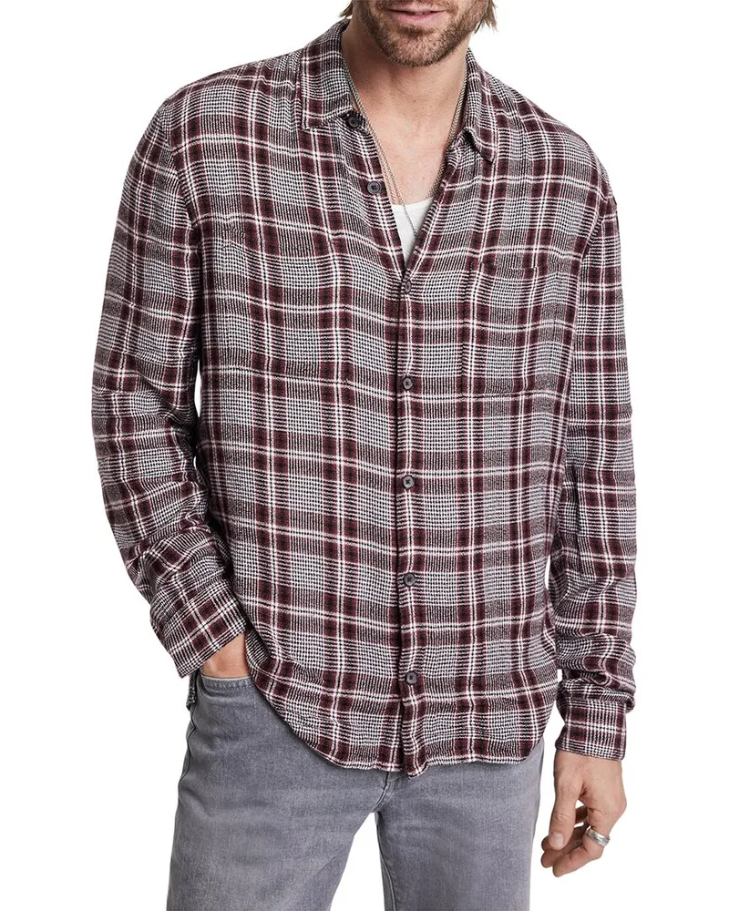 John Varvatos Cole Yarn Dye Sport Shirt Nocolor