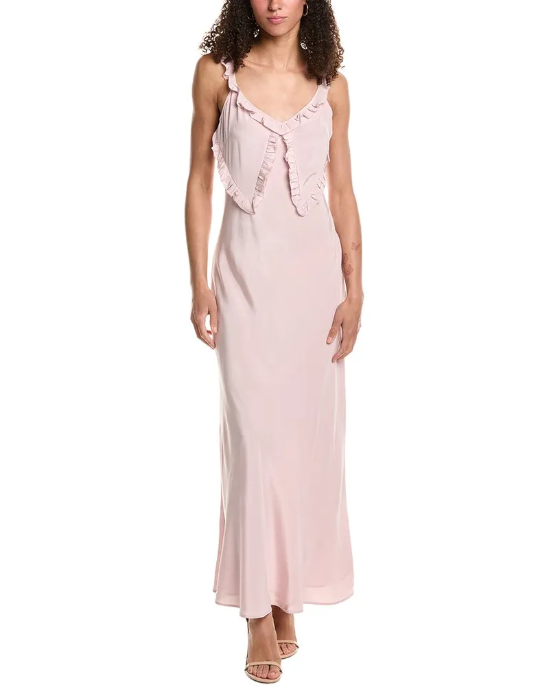 Joie Emer Silk Maxi Dress Purple