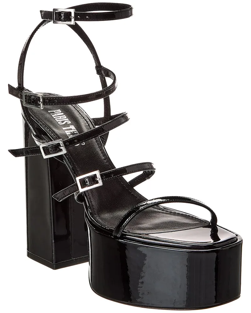 Paris Texas Jessica Patent Platform Sandal Black