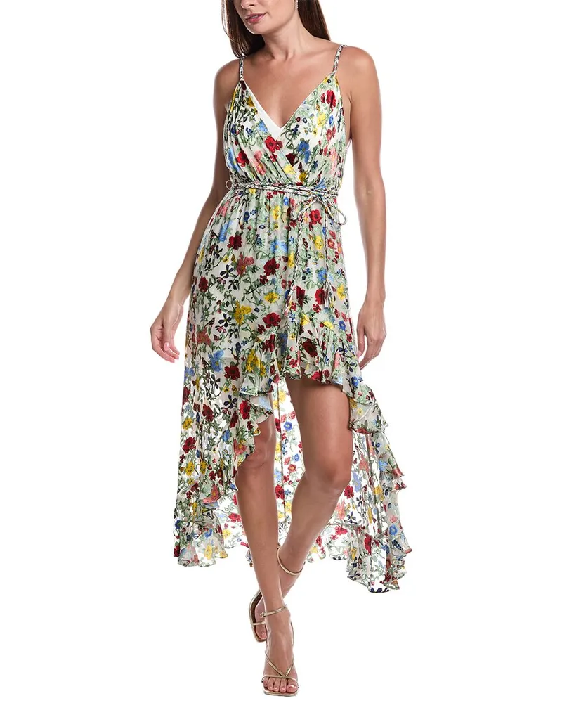 Alice + Olivia Cascading Midi Dress White
