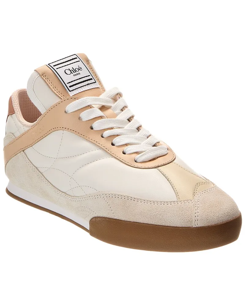 Chloé Kick Leather Sneaker Beige